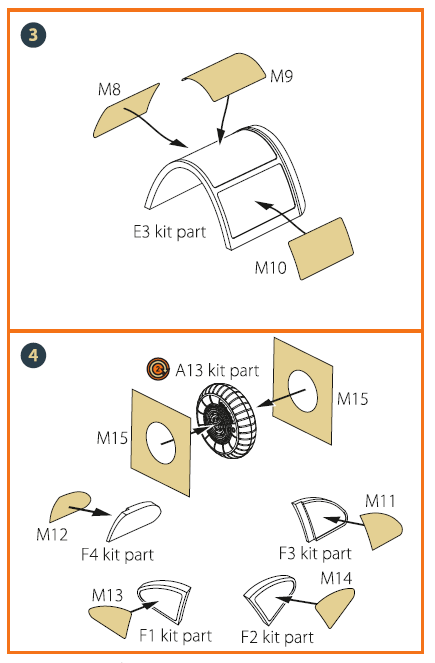 Lavochkin La-5 (late version) canopy frame paint mask (outside only) (designed to be used with Clear Prop Models kits)