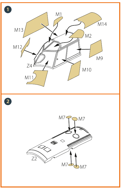 Polikarpov I-16 canopy frame paint mask (Early type) (designed to be used with Clear Prop Models kits)