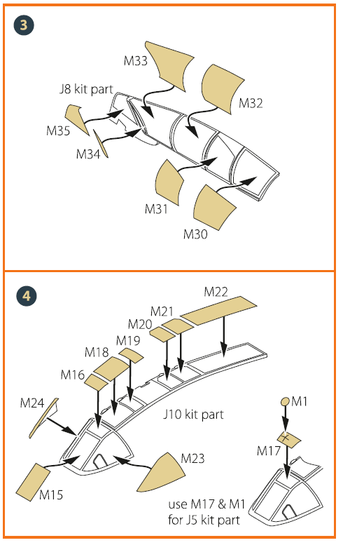 Messerschmitt Me-410A-1/U-2 & U4 painting mask on 'yellow kabuki paper' (designed to be used with Airfix kits)