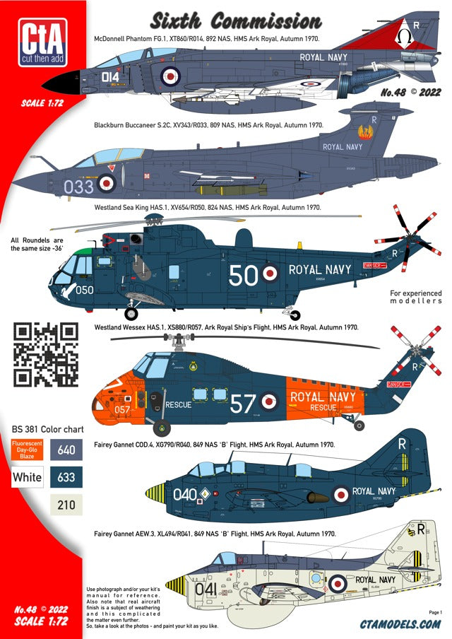 Cut Then Add 1/72 "Sixth Comission" - HMS Ark Royal Air Group, Phantom, Buccaneer, Sea King, Wessex, Gannet CTA-048 1