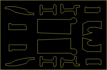 General-Dynamics F-16A/F-16B/F-16C/F-16D strengthening plates - vinyl [Lockheed-Martin]