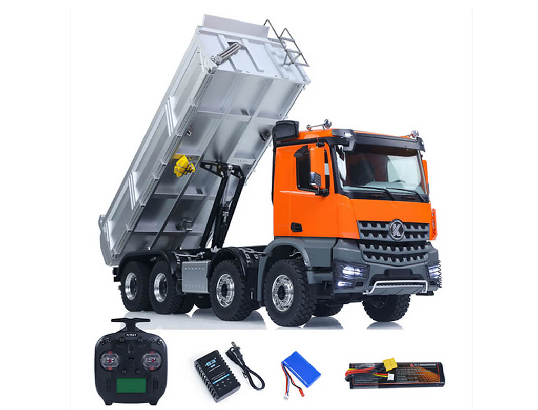 HuiNa Huina K5701 1/14 Kabolite Dump Metal 8X8 Truck 2-Speed Orange CY3367OG