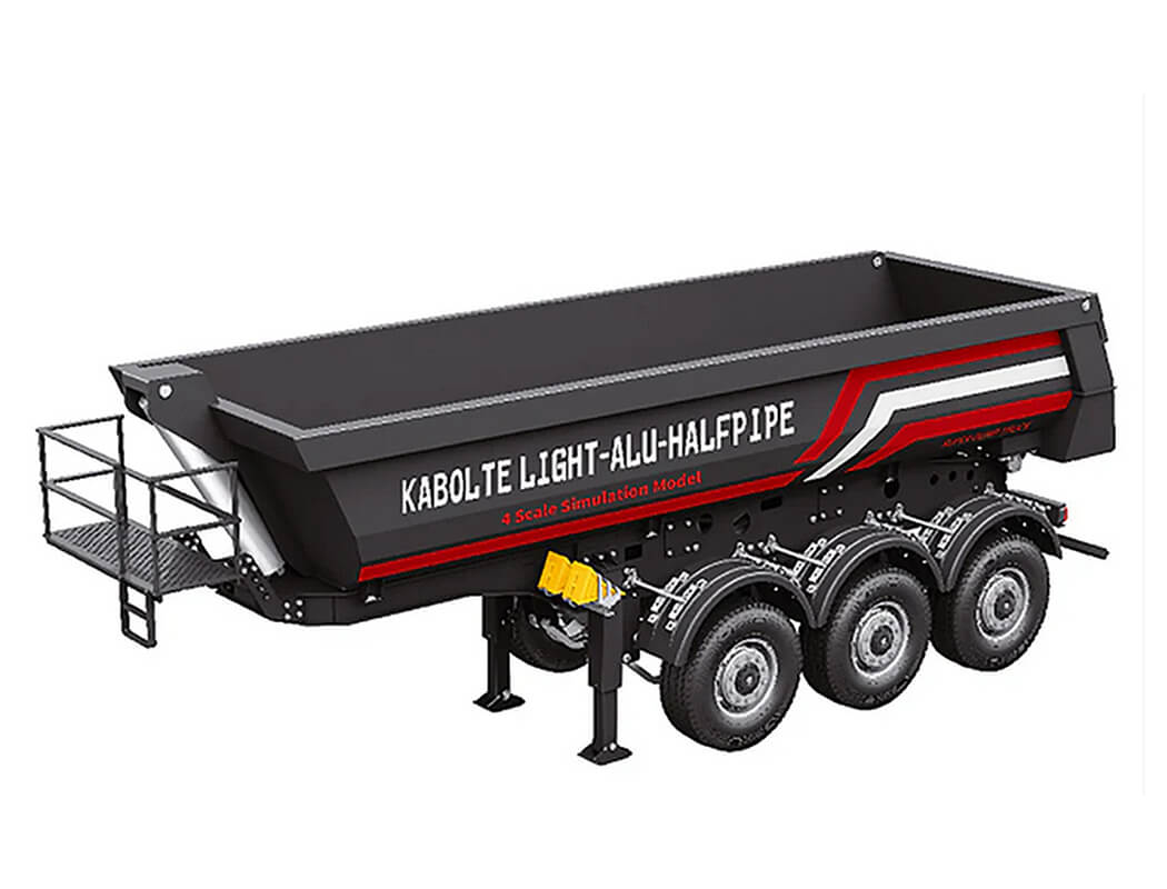 HuiNa Huina Scania K770S Kabolite 3X Axle Metal Trailer - Black CY770S-102B