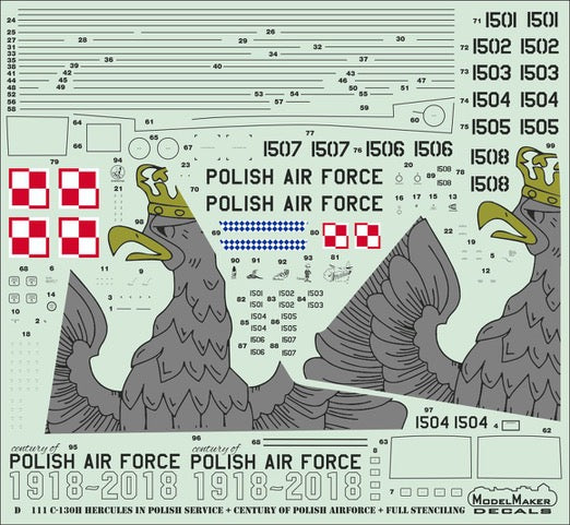 Lockheed C-130H Hercules in Polish service + Century of Polish Air Force + full stencilling