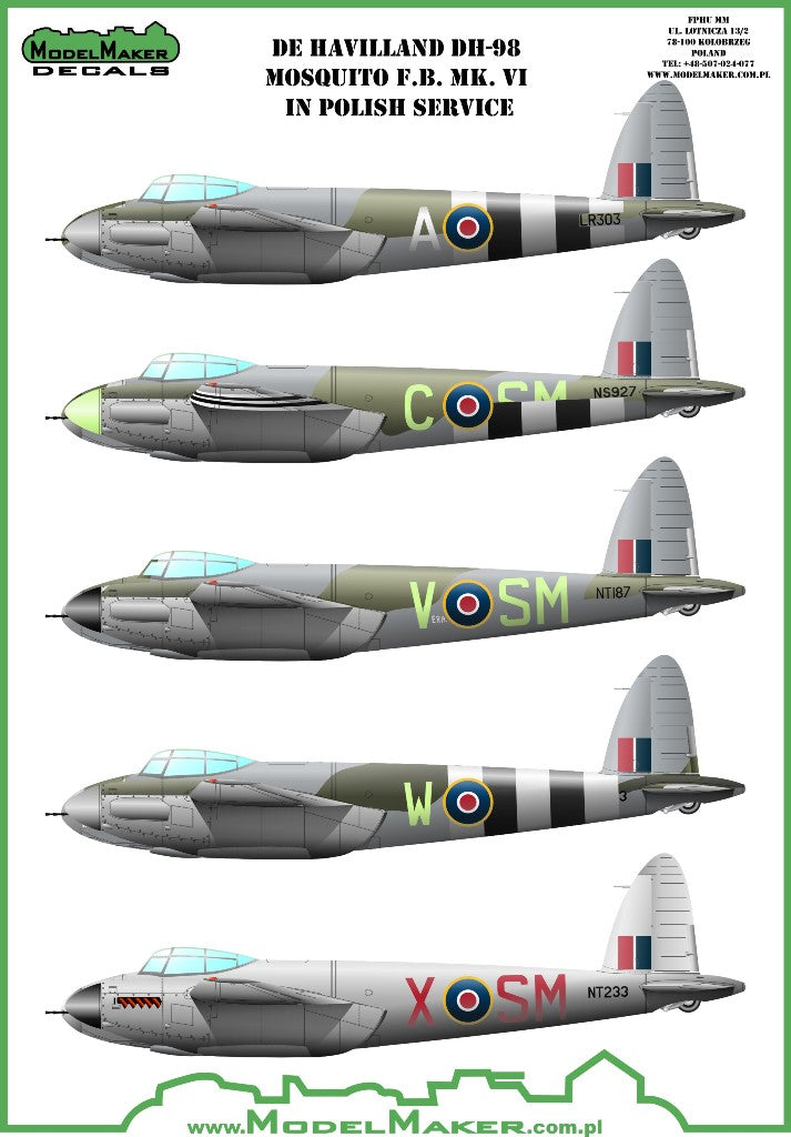 Re-printed! de Havilland DH-98 Mosquito F.B. Mk.VI in Polish service