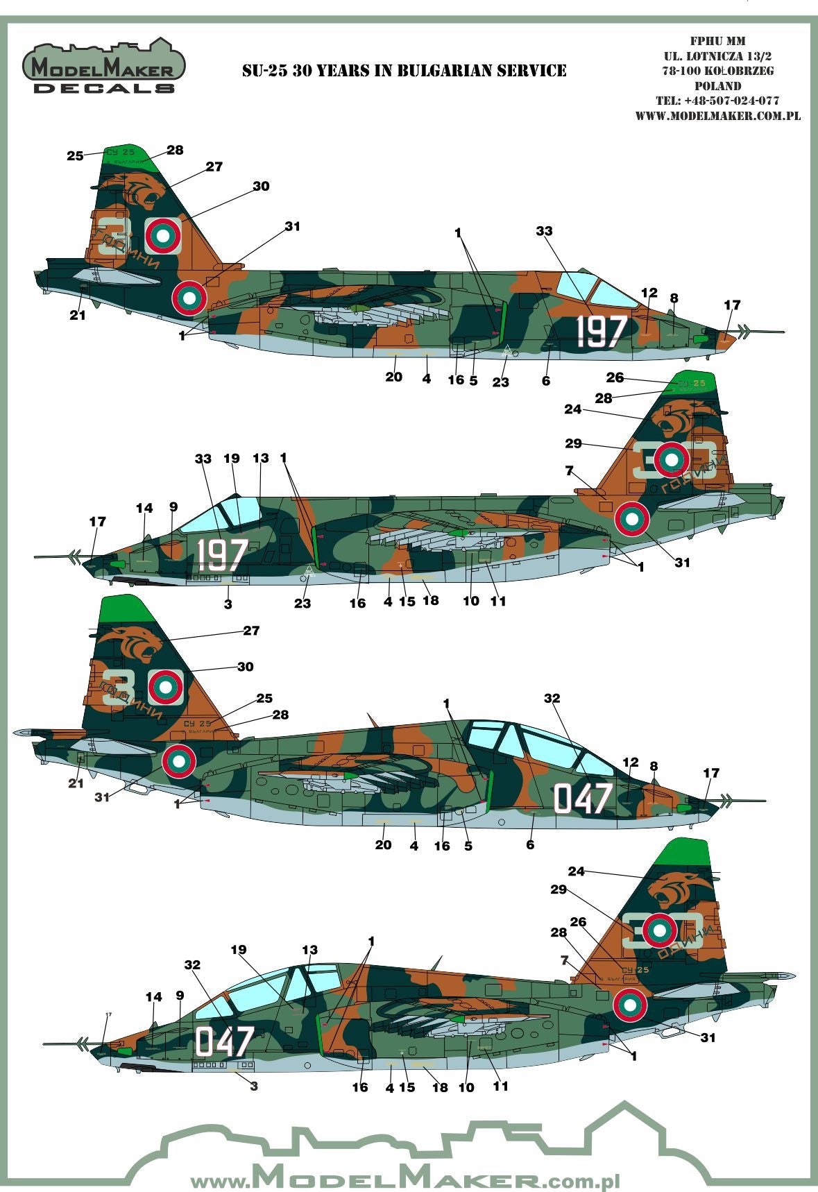 Sukhoi Su-25 30 Years in Bulgarian service