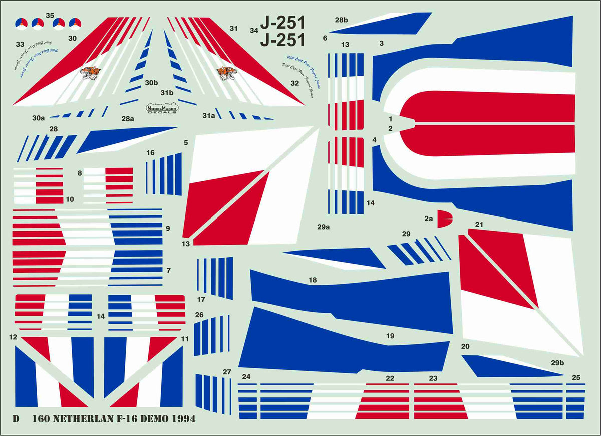 Dutch General-Dynamics F-16A Fighting Falcon Demo 1994