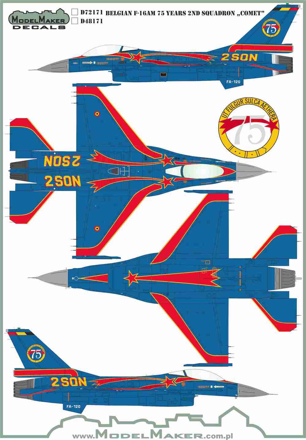 Belgian Lockheed-Martin F-16AM 75 Years 2ND Squadron 'Comet'