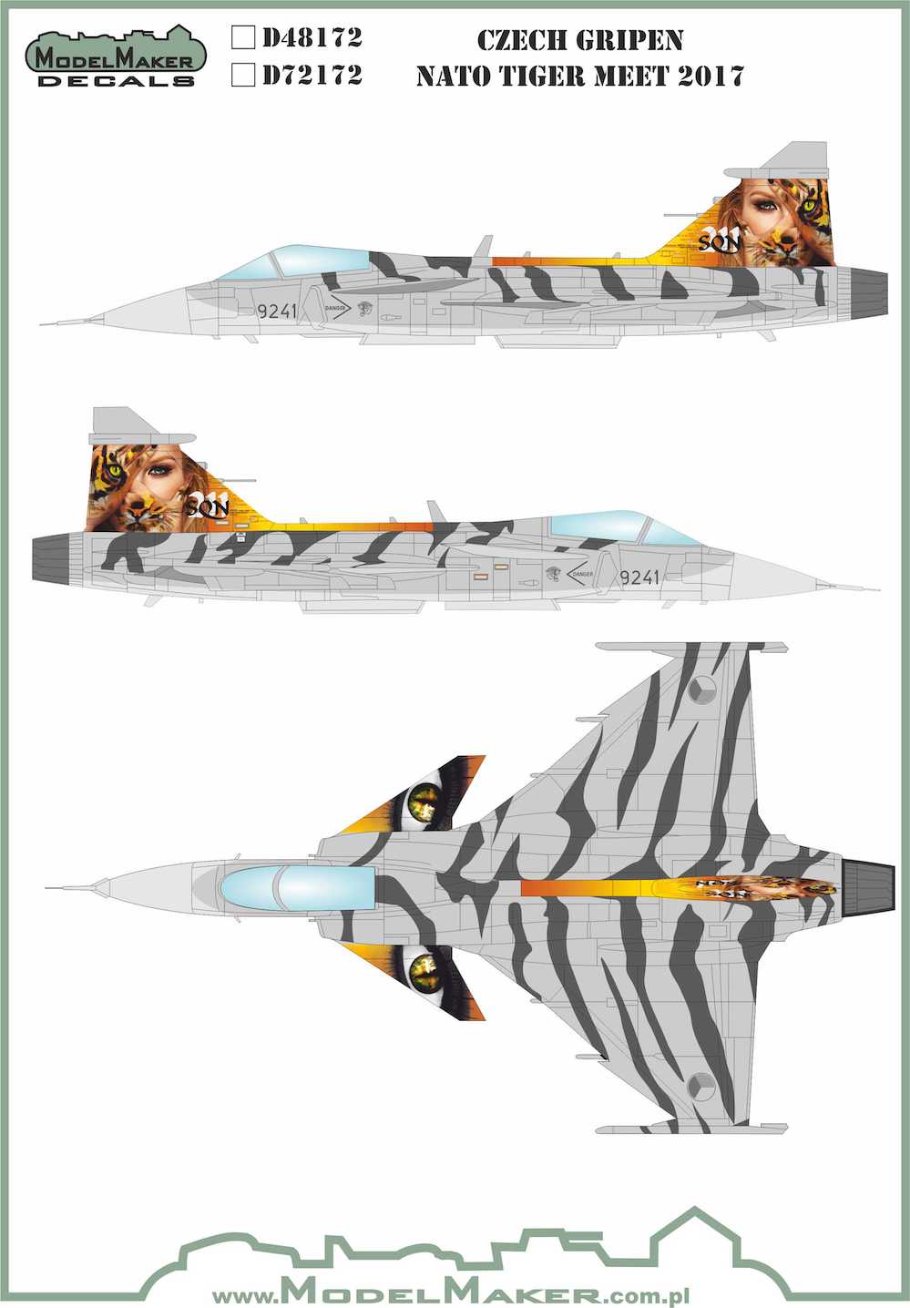 Czech Air Force Saab JAS-39C Gripen - NATO Tiger Meet 2017, BAN Landivisiau, France 'Wildcat' - 9241