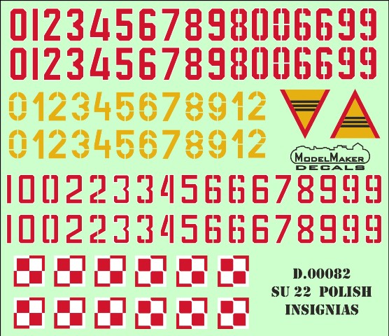 RE-PRINTED!!! Sukhoi Su-22 Polish insignias
