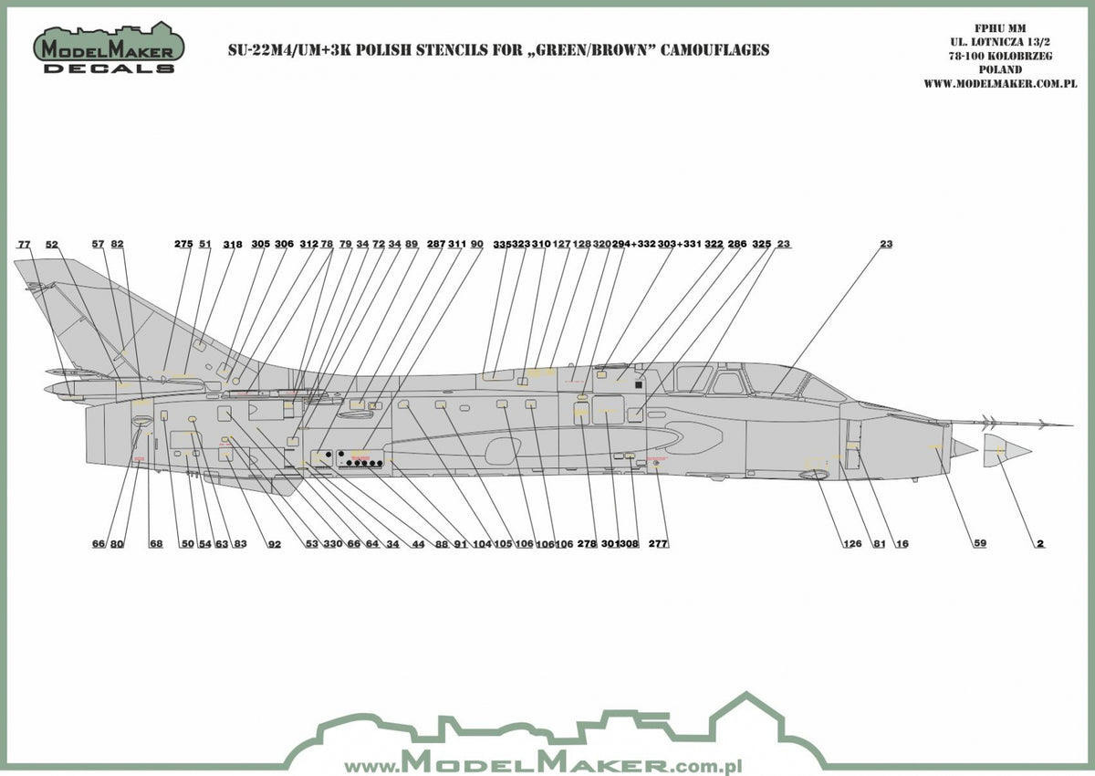 Sukhoi Su-22 Polish stencils