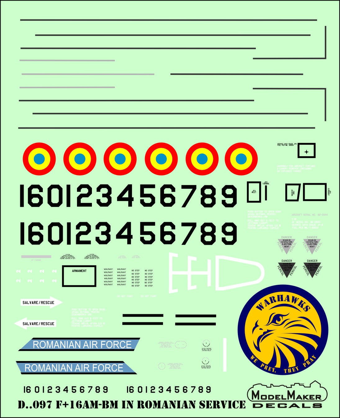 Re-printed! General-Dynamics F-16AM /BM in Romanian service