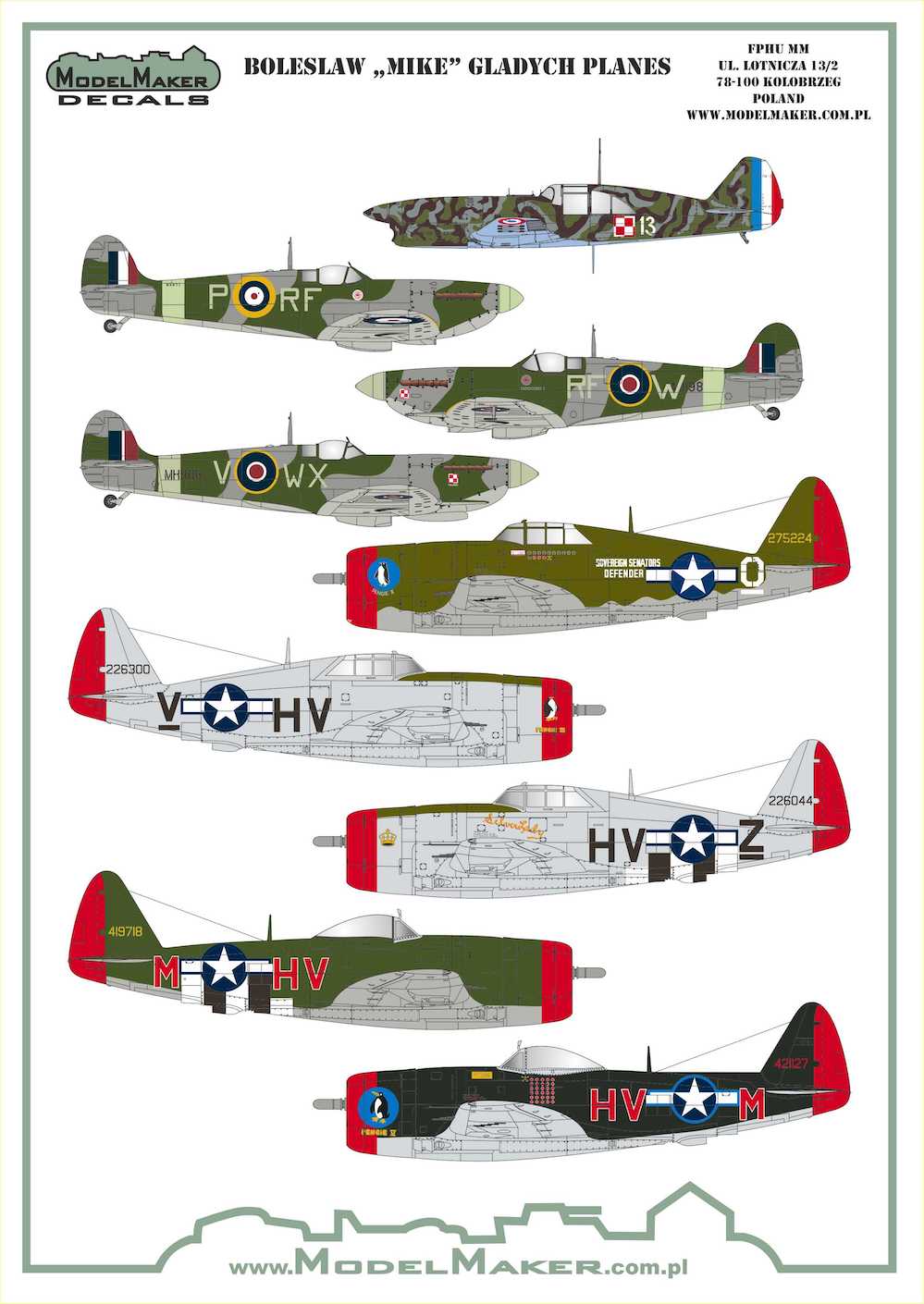 Boleslaw 'Mike' Gladych planes