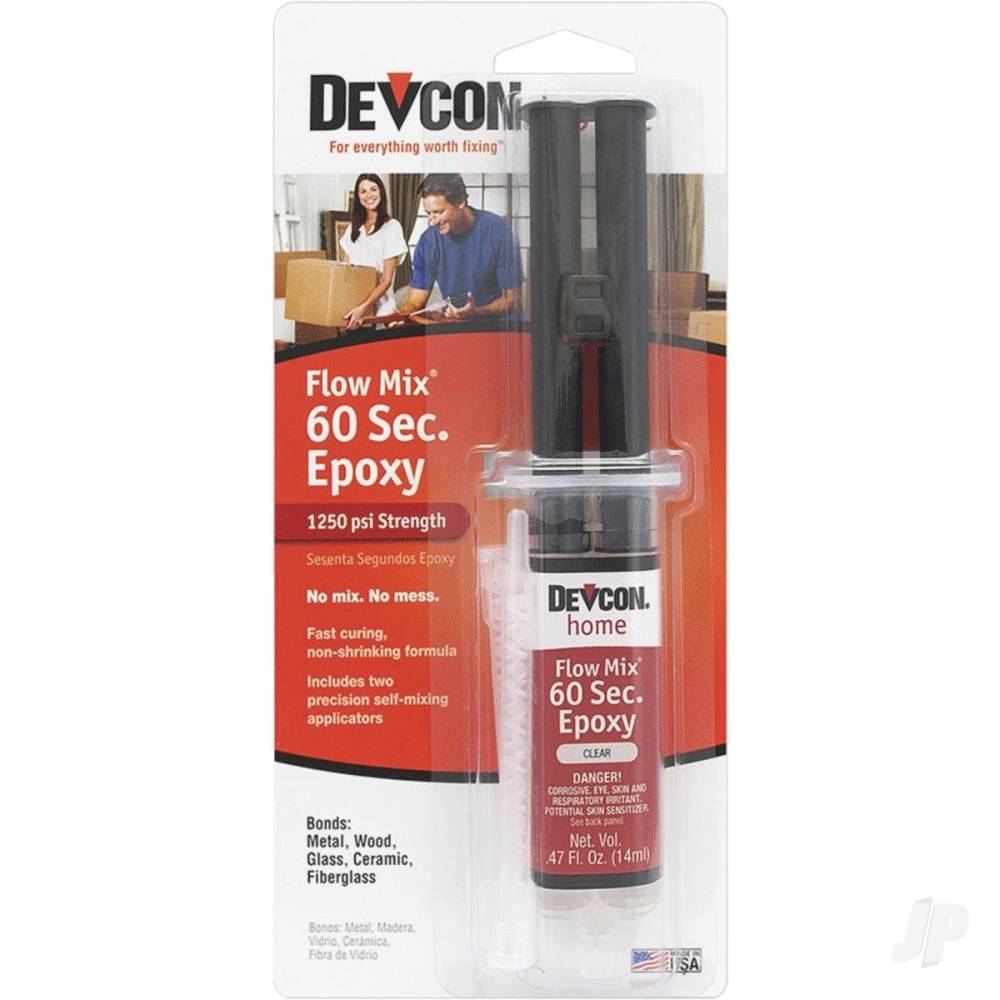 Devcon 60 Second Epoxy Flow-Mix (14ml Syringe) DEV21445