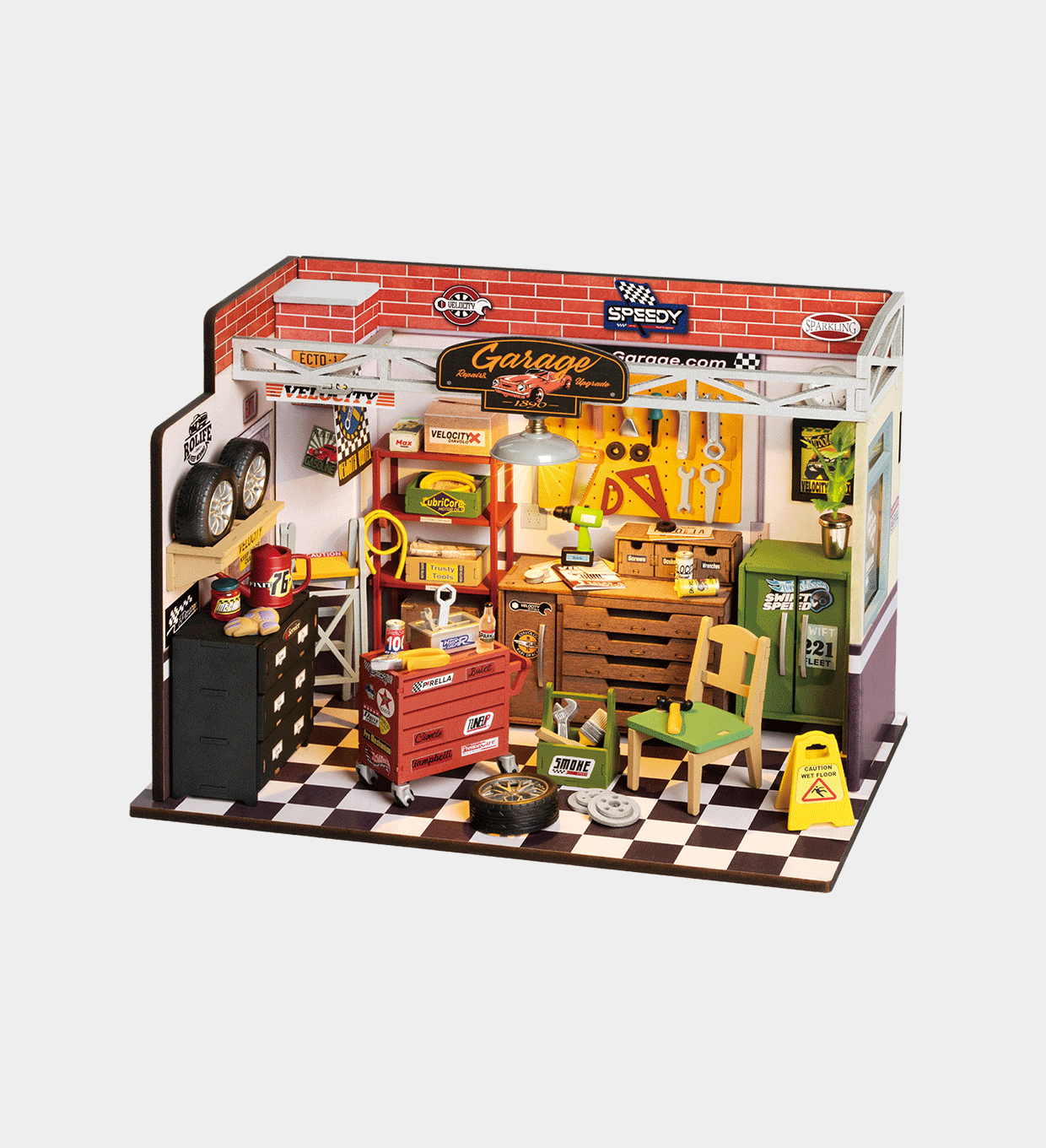 Rolife Garage Workshop DIY Miniature House Kit DG165