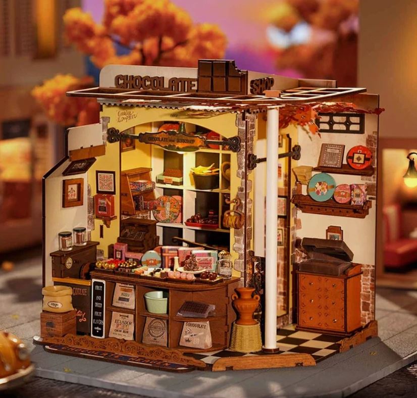 Rolife Henry’s Chocolate Shop DIY Miniature Dollhouse Model Kit DG174