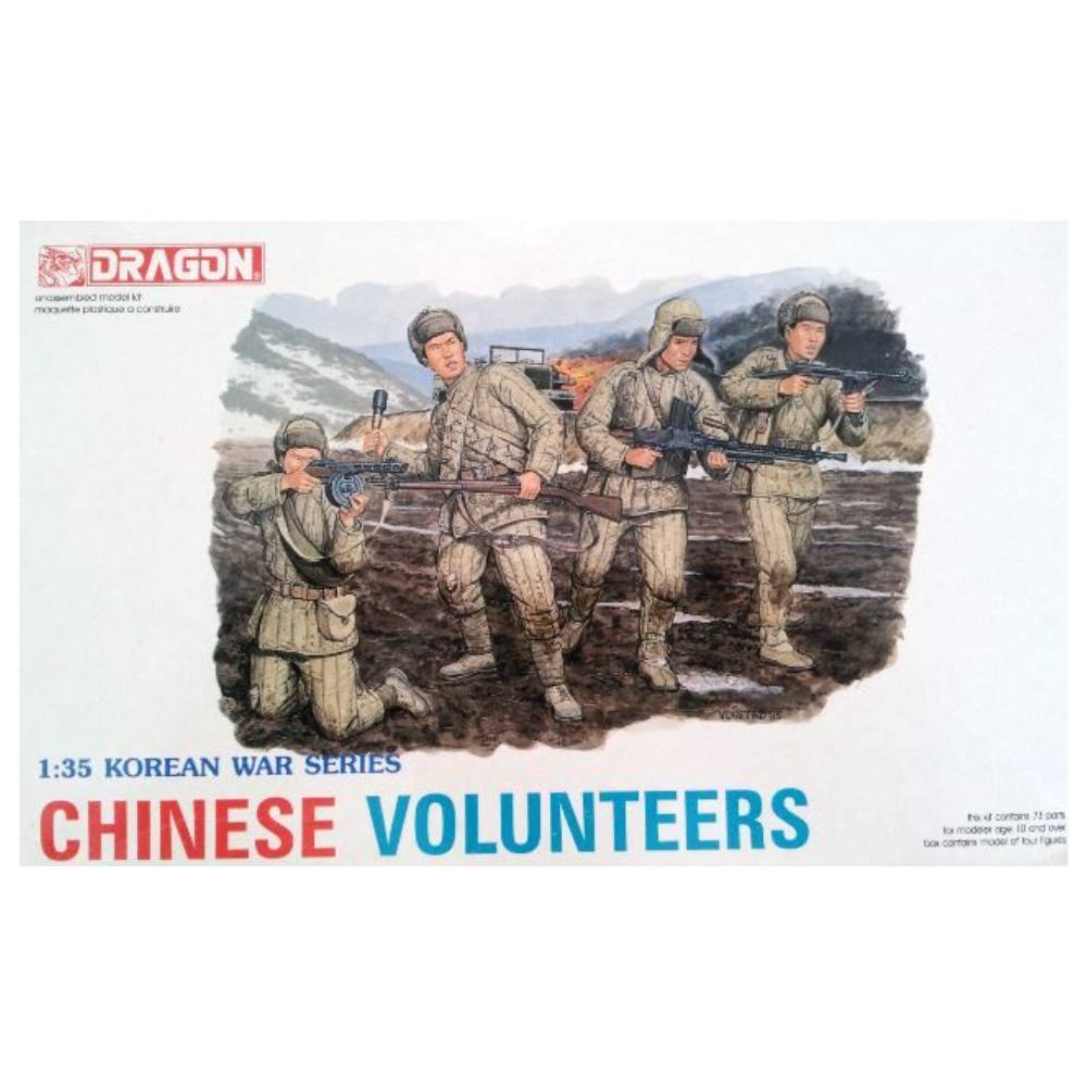 Dragon 1/35 Chinese Volunteers 4 Figures Korean War Series Dn6806