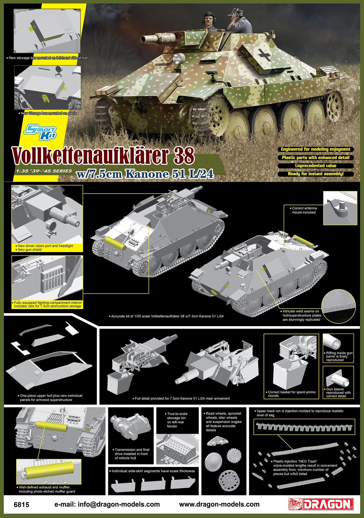 Vollkettenaufklaerer 38 with 7.5cn Kanone 51 L/24 (with Interior and Bonus Figures)