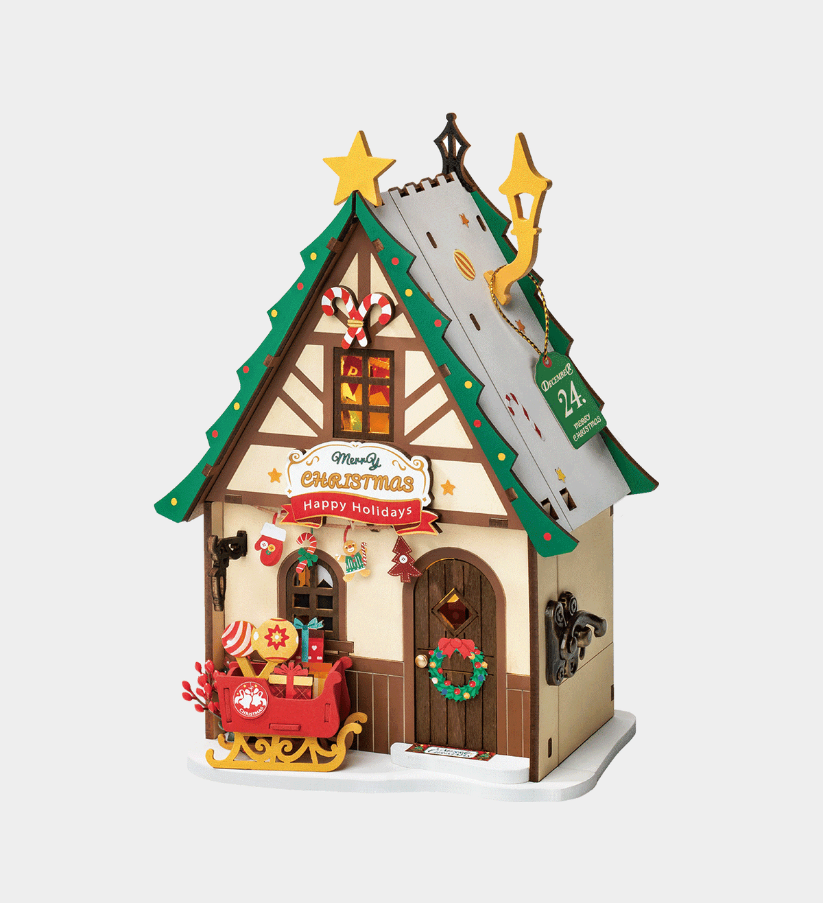 Christmas themed miniature house