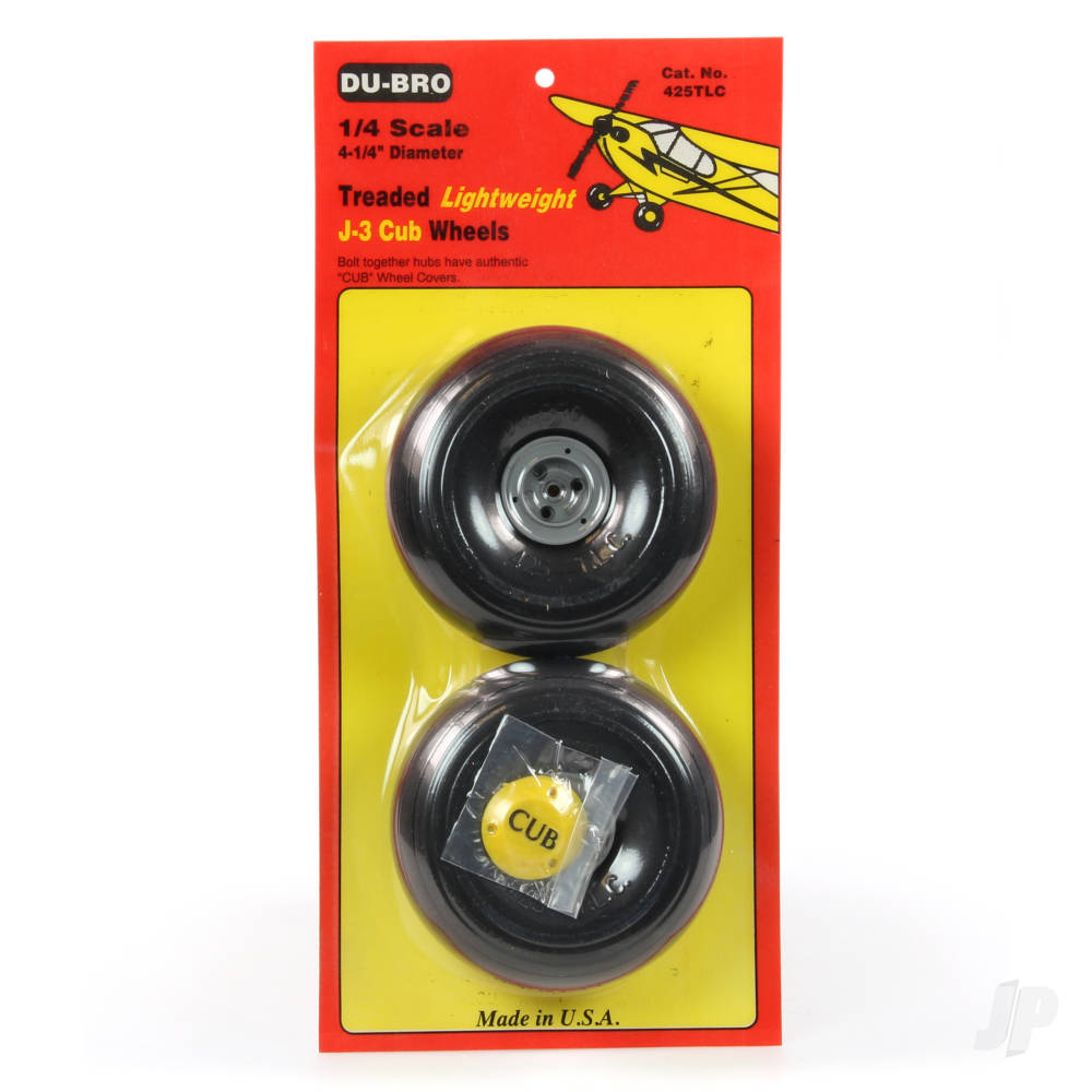 Dubro 1/4 Scale Tred Light J3 Wheels (1 pair per card) DUB425TLC