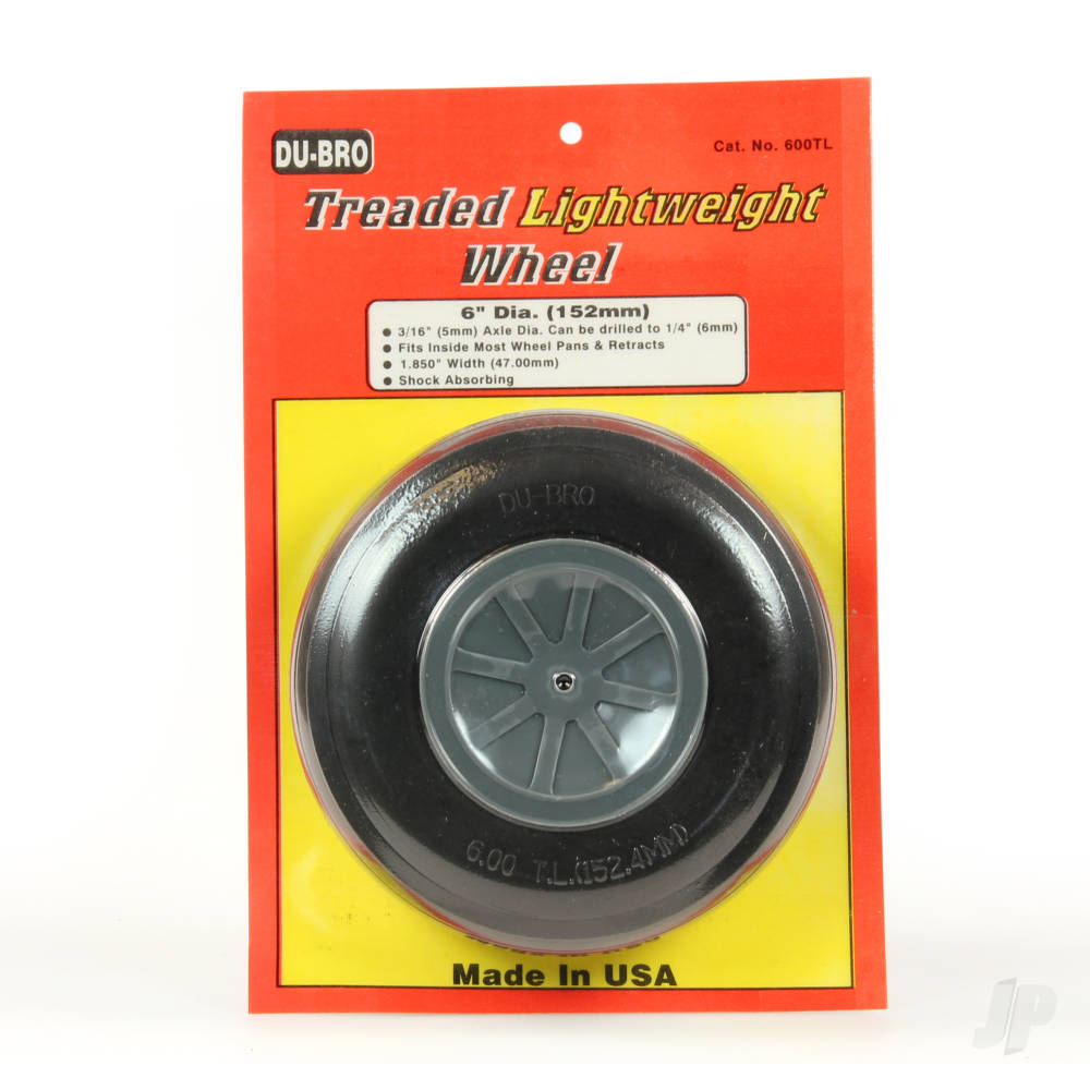 Dubro 4-1/2in diameter Treaded Light Wheel (1 per card) DUB450TL