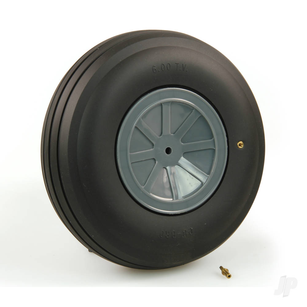 Dubro 5in diameter Lg Scale Treaded Wheel (1 each per card) DUB500TV