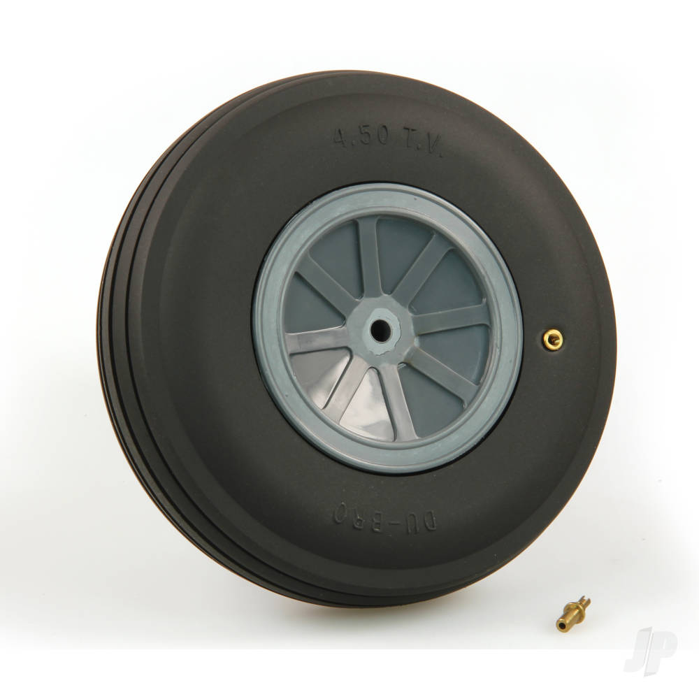 Dubro 5in diameter Lg Scale Treaded Wheel (1 each per card) DUB500TV