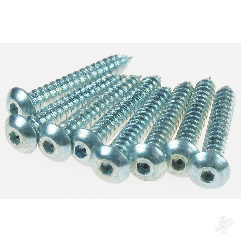 Dubro 4 x 1/2 Button Head Sheet Metal Screws (8 pcs per package) DUB527
