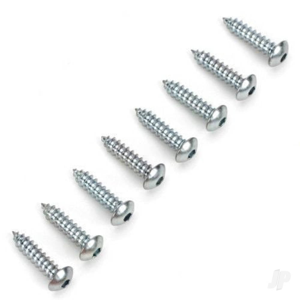 Dubro 4 x 1 Button Head Sheet Metal Screws (8 pcs per package) DUB529