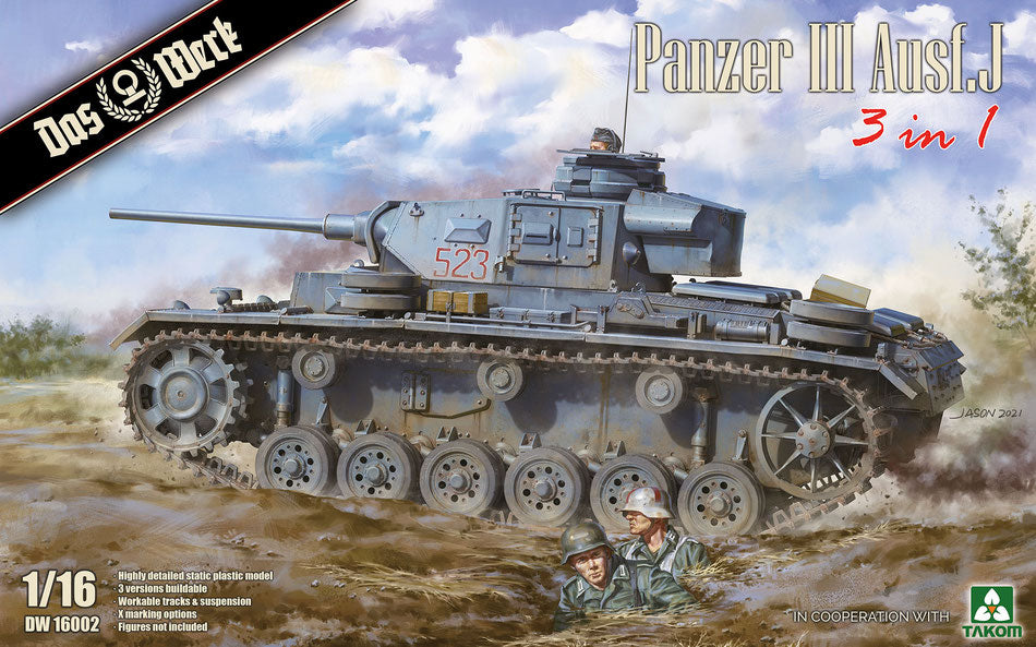 DW16002 Panzer III Ausf.J, 1/16 Das Werk (3 in 1) box art