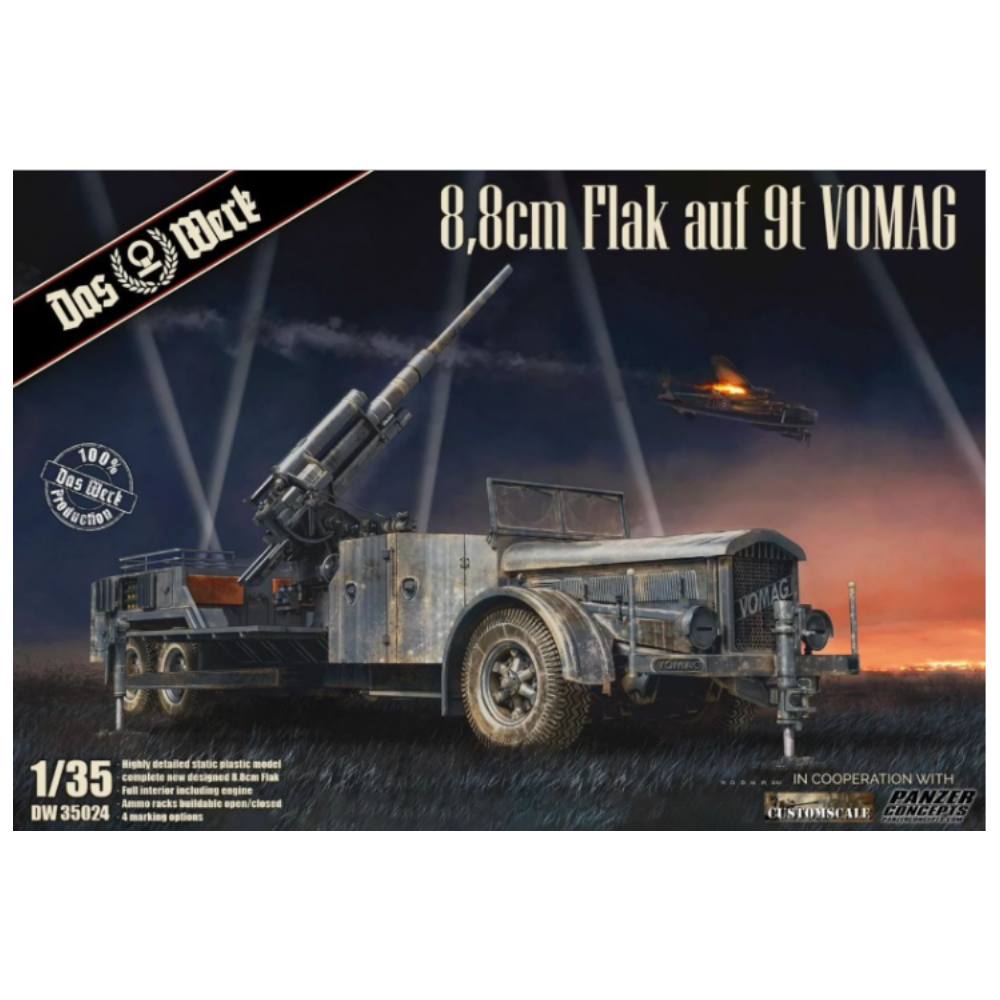 Das Werk 1/35 8.8Cm Flak Mounted On 9T Vomag Truck Dw35024