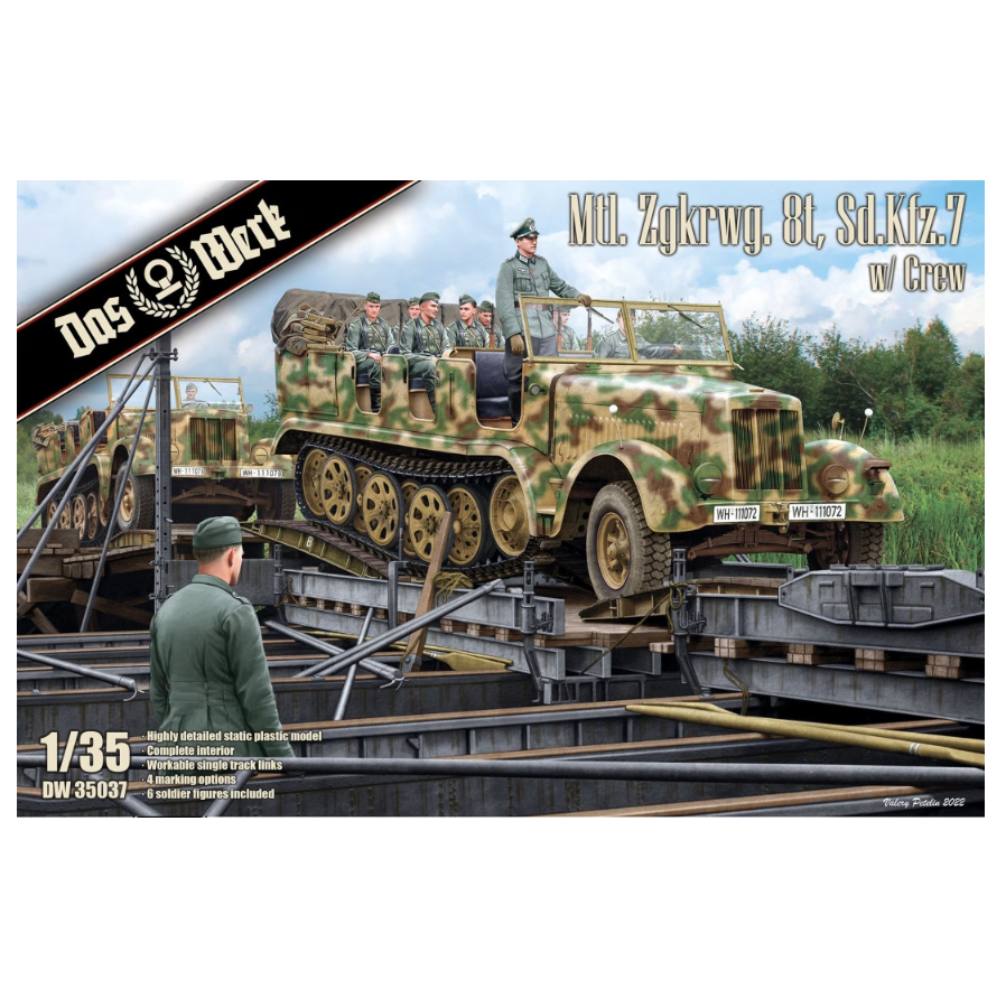 Das Werk 1/35 Mtl.Zgkrwg,8T, Sd.Kfz.7 With Crew Dw35037