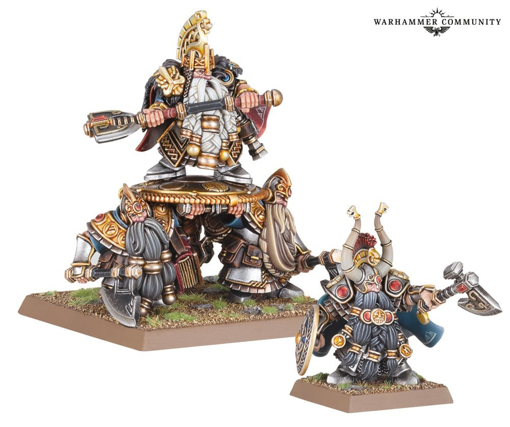 Dwarfen Mountain Holds: Dwarf Lords With Shieldbearers 10-11