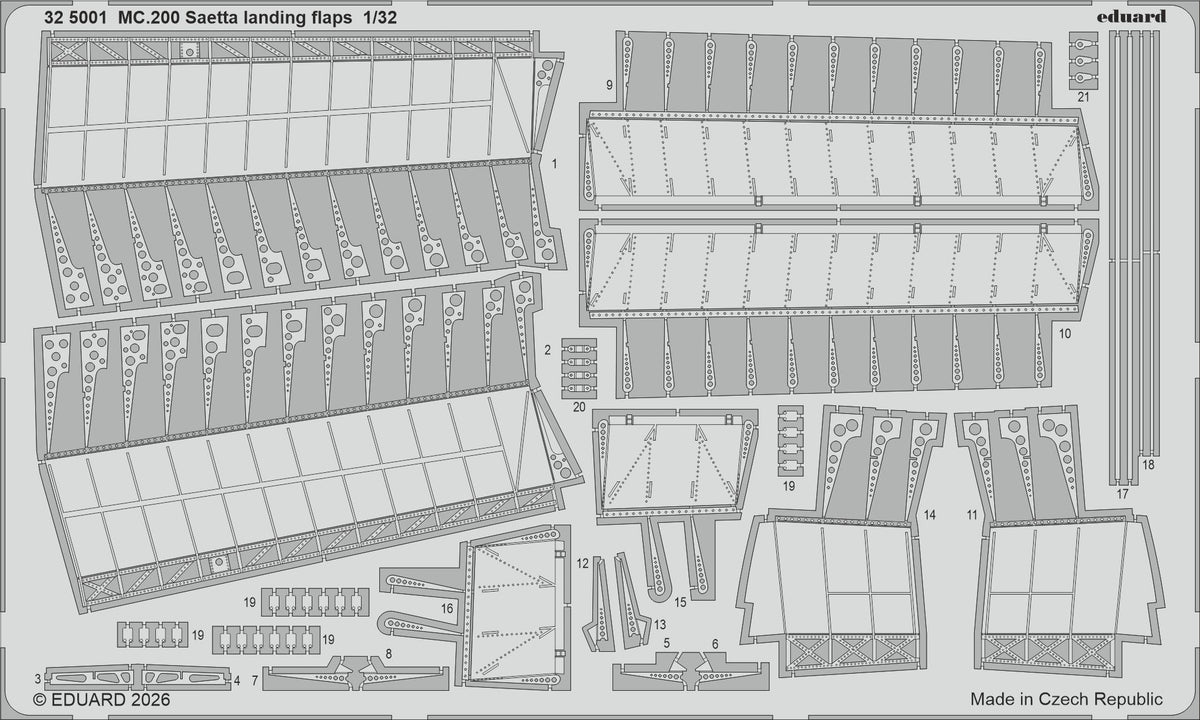 Macchi MC.200 Saetta 1/32 (designed to be used with Italeri kits)  This BiG-Ed set includes all these Eduard sets....ED325001 MC.200 Saetta landing flapsED325002 MC.200 Saetta undercarriageED33390 MC.200 Saetta seatbelts STEEL