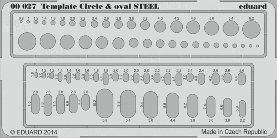 Circle & oval STEEL template