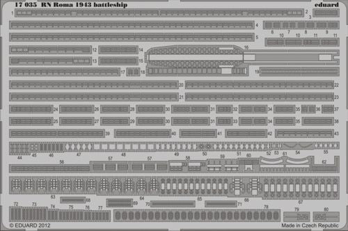 RN Roma Italian battleship 1943 Italian Navy Battleship (designed to be used with Trumpeter kits)