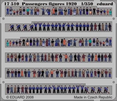 Passengers Figures 1920 (Titanic, Lusitania etc) (designed to be used with Academy, Entex and Minicraft R.M.S Titanic and Entex, Gunze Sanyo and Revell kits)