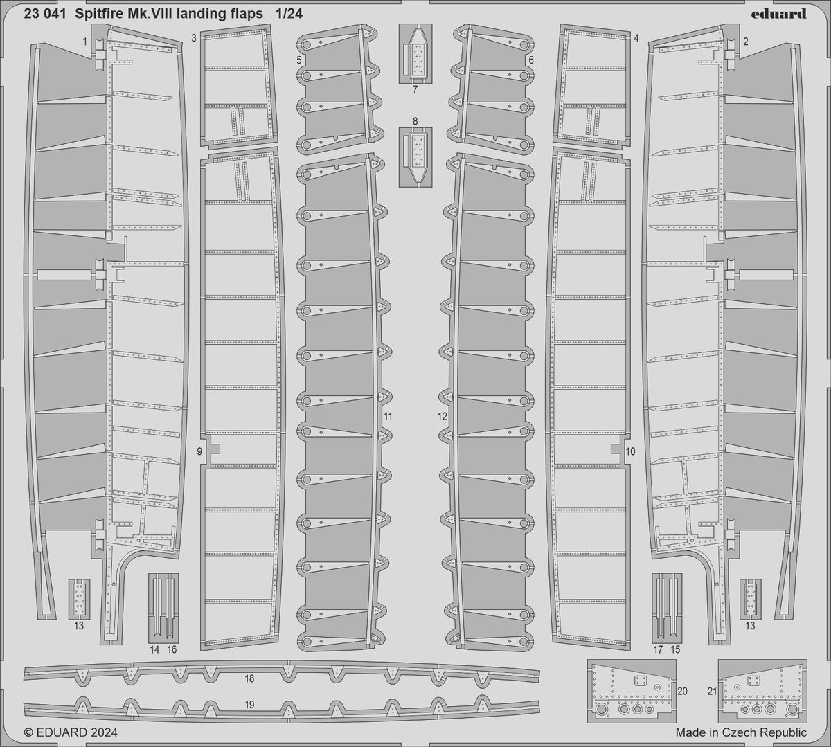 Supermarine Spitfire Mk.VIII landing flaps 1/24 (designed to be used with Airfix kits)
