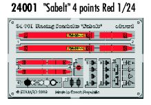 Red 'Sabelt' 4 point race car seatbelts PRE-PAINTED IN COLOUR!