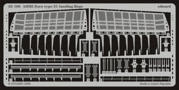 Mitsubishi A6M2 Zero type 21 landing flaps (designed to be used with Tamiya kits)