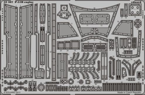 North-American P-51D Mustang engine (designed to be used with Tamiya kits)