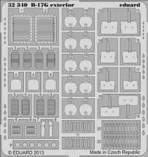 RE-RELEASED! Boeing B-17G Flying Fortress exterior (designed to be used with Hong Kong Models kits)