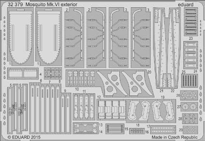 de Havilland Mosquito Mk.VI exterior (designed to be used with Tamiya kits)