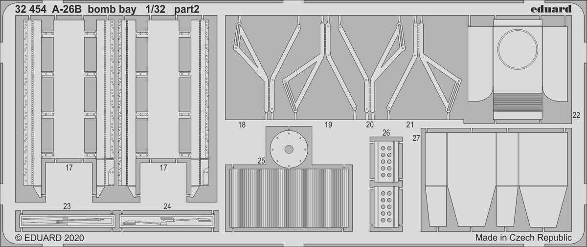 Douglas A-26B Invader bomb bay detail set	(designed to be used with Hobby Boss kits)