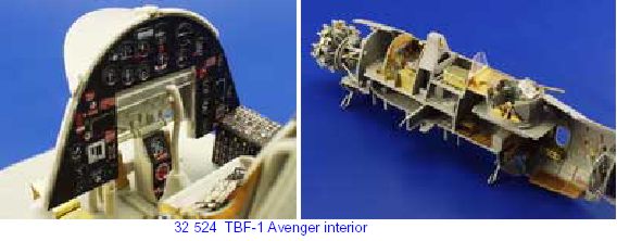 Grumman TBF-1 Avenger interior PRE-PAINTED IN COLOUR! (designed to be used with Trumpeter kits)