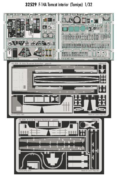 Grumman F-14A Tomcat interior PRE-PAINTED IN COLOUR! (designed to be used with Tamiya kits)