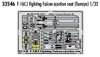 Lockheed-Martin F-16CJ Fighting Falcon Fighting ejection seat detailing PRE-PAINTED IN COLOUR! (designed to be used with Tamiya kits)