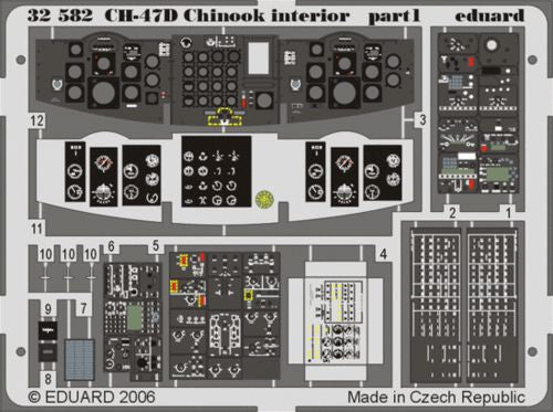 Boeing CH-47D Chinook interior PRE-PAINTED IN COLOUR! (designed to be used with Trumpeter kits)
