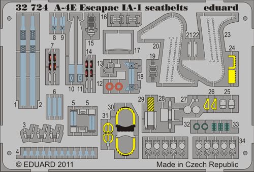 Douglas A-4E Skyhawk Escapac IA-1 seatbelts (designed to be used with Trumpeter kits)