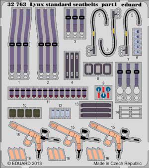 Westland Lynx Mk.88 seatbelts (designed to be used with Revell kits)